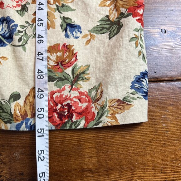 Vintage Talbots Linen Blend Floral Midi Dress Short Sleeve Women's Size 14 READ - Picture 12 of 15